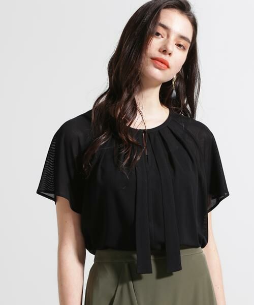 PINKY & DIANNE / ピンキーアンドダイアン カットソー | ◆シアーストライプブラウス | 詳細15