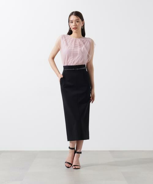 PINKY & DIANNE / ピンキーアンドダイアン カットソー | [UVカット/接触冷感/吸水速乾]フロントチュールブラウス | 詳細3