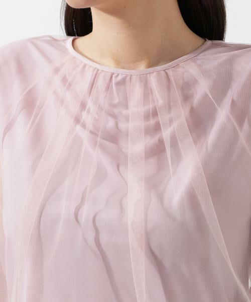 PINKY & DIANNE / ピンキーアンドダイアン カットソー | [UVカット/接触冷感/吸水速乾]フロントチュールブラウス | 詳細7
