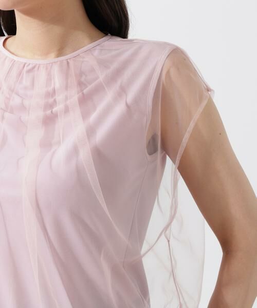 PINKY & DIANNE / ピンキーアンドダイアン カットソー | [UVカット/接触冷感/吸水速乾]フロントチュールブラウス | 詳細8