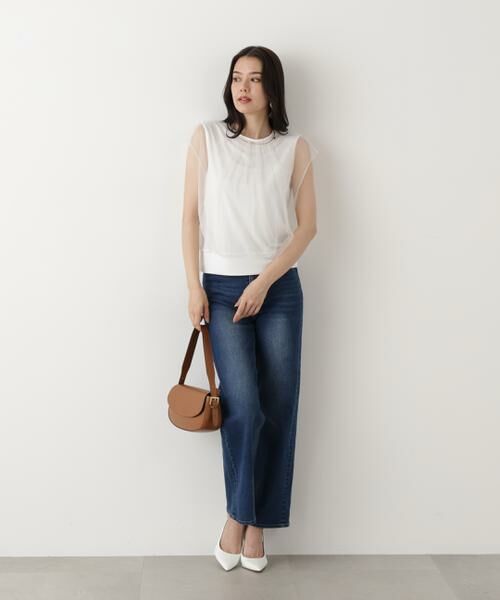 PINKY & DIANNE / ピンキーアンドダイアン カットソー | [UVカット/接触冷感/吸水速乾]フロントチュールブラウス | 詳細20