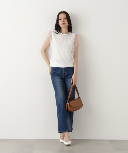 PINKY & DIANNE / ピンキーアンドダイアン カットソー | [UVカット/接触冷感/吸水速乾]フロントチュールブラウス | 詳細21