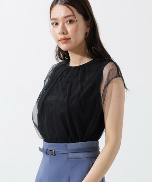 PINKY & DIANNE / ピンキーアンドダイアン カットソー | [UVカット/接触冷感/吸水速乾]フロントチュールブラウス | 詳細24
