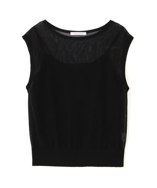 PINKY & DIANNE / ピンキーアンドダイアン ニット・セーター | ◆ボートネックシアーニットプルオーバー | 詳細1