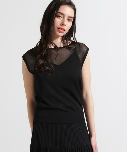 PINKY & DIANNE / ピンキーアンドダイアン ニット・セーター | ◆ボートネックシアーニットプルオーバー | 詳細2