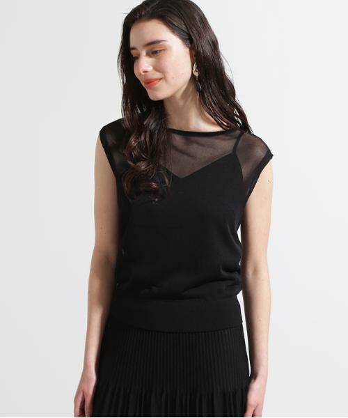 PINKY & DIANNE / ピンキーアンドダイアン ニット・セーター | ◆ボートネックシアーニットプルオーバー | 詳細3