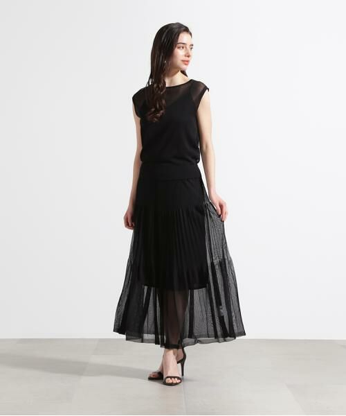 PINKY & DIANNE / ピンキーアンドダイアン ニット・セーター | ◆ボートネックシアーニットプルオーバー | 詳細4