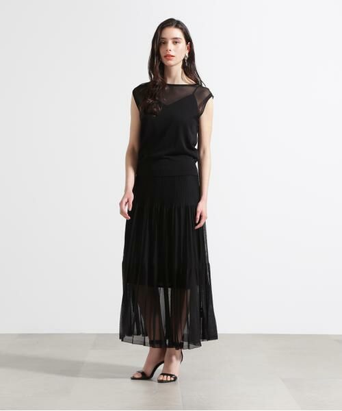 PINKY & DIANNE / ピンキーアンドダイアン ニット・セーター | ◆ボートネックシアーニットプルオーバー | 詳細5