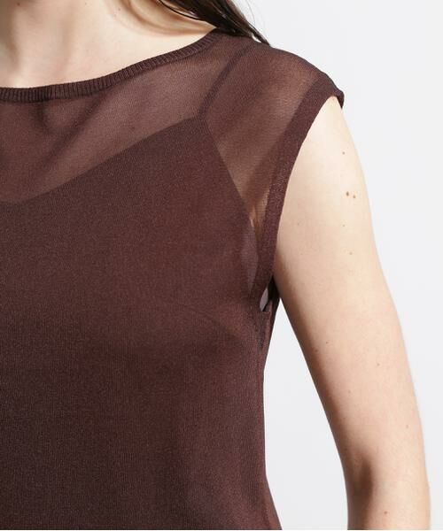 PINKY & DIANNE / ピンキーアンドダイアン ニット・セーター | ◆ボートネックシアーニットプルオーバー | 詳細16