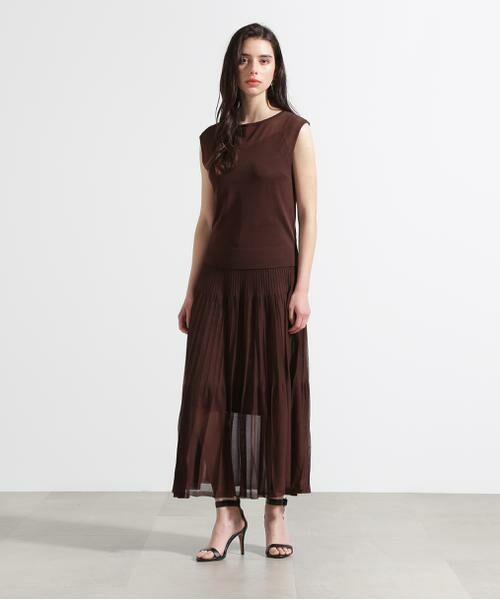 PINKY & DIANNE / ピンキーアンドダイアン ニット・セーター | ◆ボートネックシアーニットプルオーバー | 詳細10