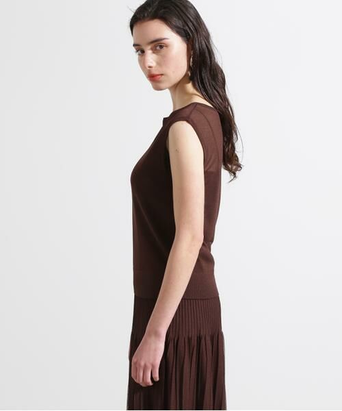 PINKY & DIANNE / ピンキーアンドダイアン ニット・セーター | ◆ボートネックシアーニットプルオーバー | 詳細13