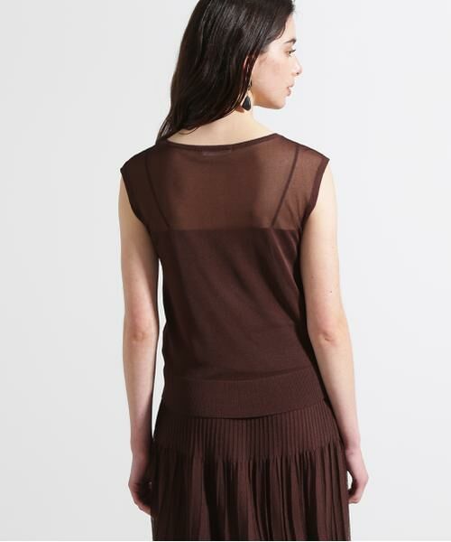 PINKY & DIANNE / ピンキーアンドダイアン ニット・セーター | ◆ボートネックシアーニットプルオーバー | 詳細14