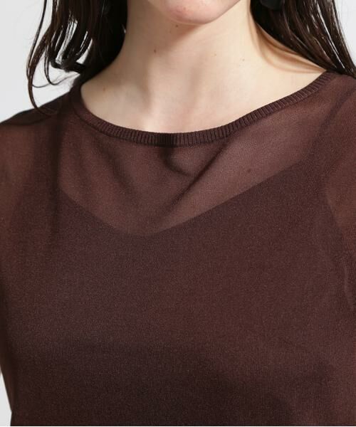 PINKY & DIANNE / ピンキーアンドダイアン ニット・セーター | ◆ボートネックシアーニットプルオーバー | 詳細15