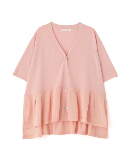 PINKY & DIANNE / ピンキーアンドダイアン カーディガン・ボレロ | ◆シアーコンビペプラムカーディガン | 詳細1