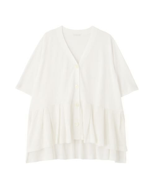 PINKY & DIANNE / ピンキーアンドダイアン カーディガン・ボレロ | ◆シアーコンビペプラムカーディガン | 詳細9