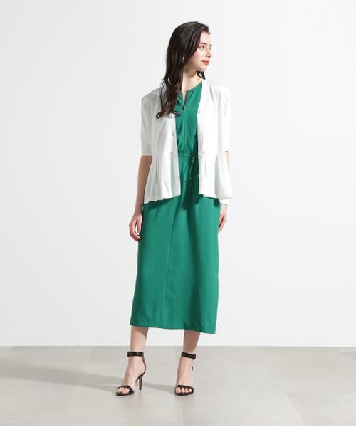 PINKY & DIANNE / ピンキーアンドダイアン カーディガン・ボレロ | ◆シアーコンビペプラムカーディガン | 詳細12