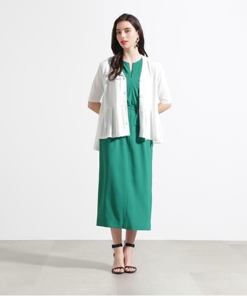 PINKY & DIANNE / ピンキーアンドダイアン カーディガン・ボレロ | ◆シアーコンビペプラムカーディガン | 詳細13