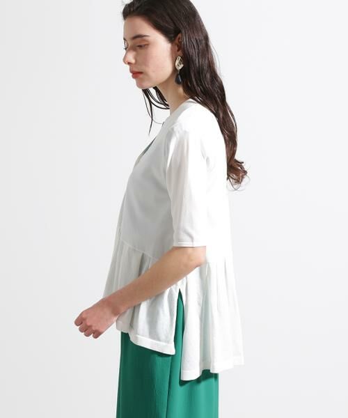 PINKY & DIANNE / ピンキーアンドダイアン カーディガン・ボレロ | ◆シアーコンビペプラムカーディガン | 詳細14