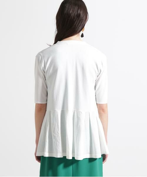 PINKY & DIANNE / ピンキーアンドダイアン カーディガン・ボレロ | ◆シアーコンビペプラムカーディガン | 詳細15