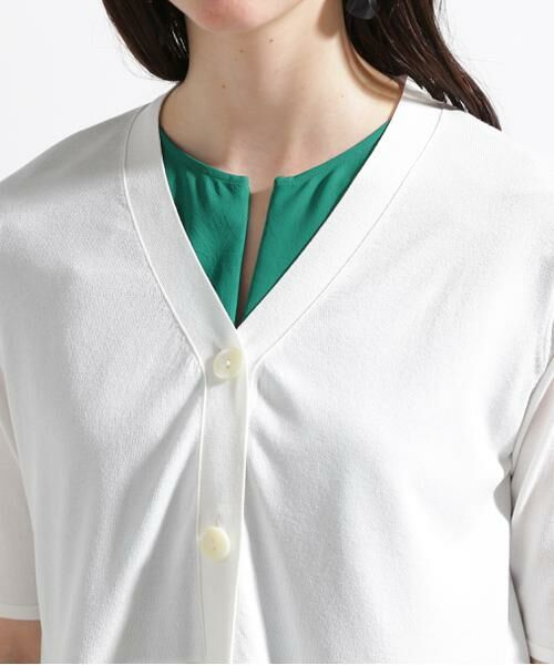 PINKY & DIANNE / ピンキーアンドダイアン カーディガン・ボレロ | ◆シアーコンビペプラムカーディガン | 詳細16