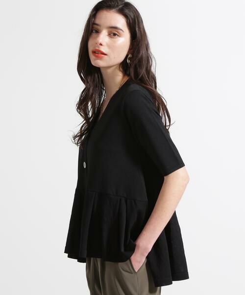 PINKY & DIANNE / ピンキーアンドダイアン カーディガン・ボレロ | ◆シアーコンビペプラムカーディガン | 詳細22