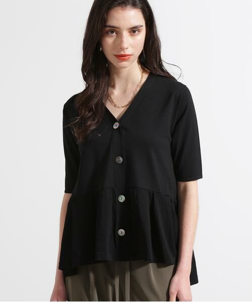 PINKY & DIANNE / ピンキーアンドダイアン カーディガン・ボレロ | ◆シアーコンビペプラムカーディガン | 詳細23