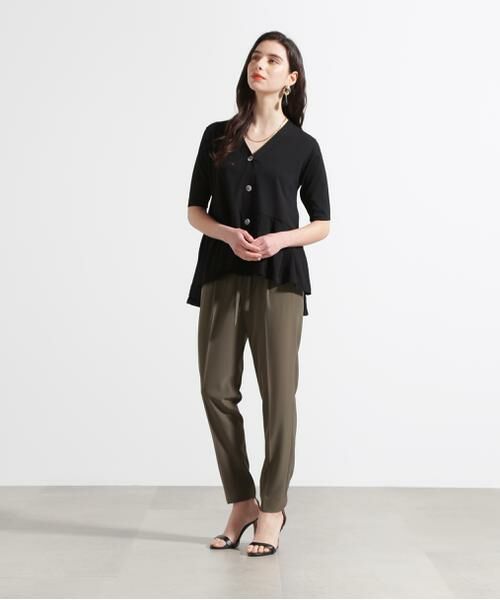 PINKY & DIANNE / ピンキーアンドダイアン カーディガン・ボレロ | ◆シアーコンビペプラムカーディガン | 詳細24