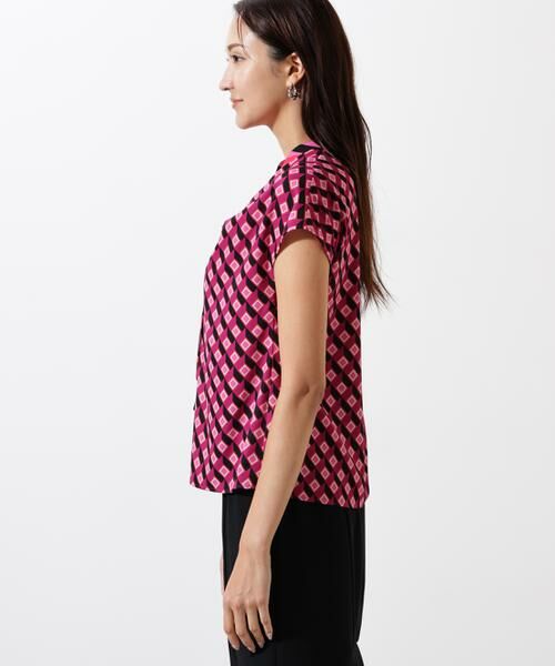 PINKY & DIANNE / ピンキーアンドダイアン シャツ・ブラウス | ジオメトリックプリントクロスリボンブラウス | 詳細6