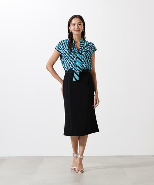 PINKY & DIANNE / ピンキーアンドダイアン シャツ・ブラウス | ジオメトリックプリントクロスリボンブラウス | 詳細16