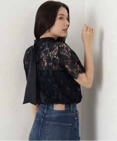 PINKY & DIANNE / ピンキーアンドダイアン シャツ・ブラウス | リーフレースバックリボンブラウス