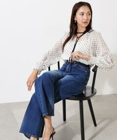 PINKY & DIANNE / ピンキーアンドダイアン シャツ・ブラウス | ドットフロッキーブラウス