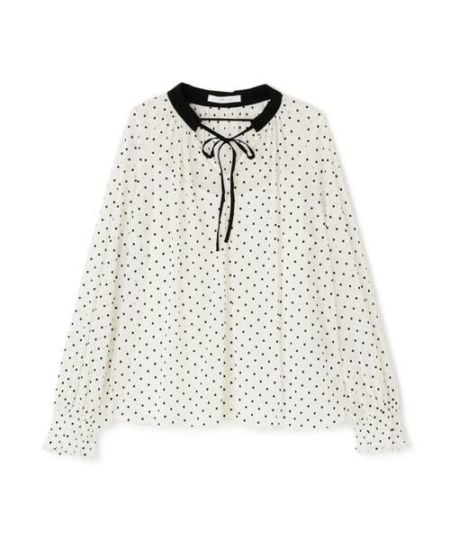 PINKY & DIANNE / ピンキーアンドダイアン シャツ・ブラウス | ドットフロッキーブラウス | 詳細1