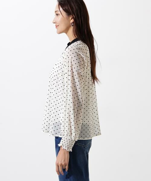 PINKY & DIANNE / ピンキーアンドダイアン シャツ・ブラウス | ドットフロッキーブラウス | 詳細6