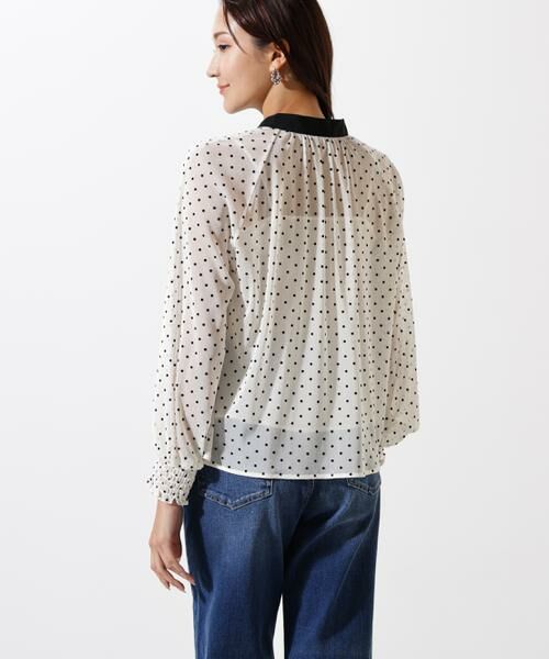 PINKY & DIANNE / ピンキーアンドダイアン シャツ・ブラウス | ドットフロッキーブラウス | 詳細7