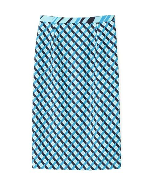 PINKY & DIANNE / ピンキーアンドダイアン スカート | ジオメトリックプリントコンビタイトスカート | 詳細11