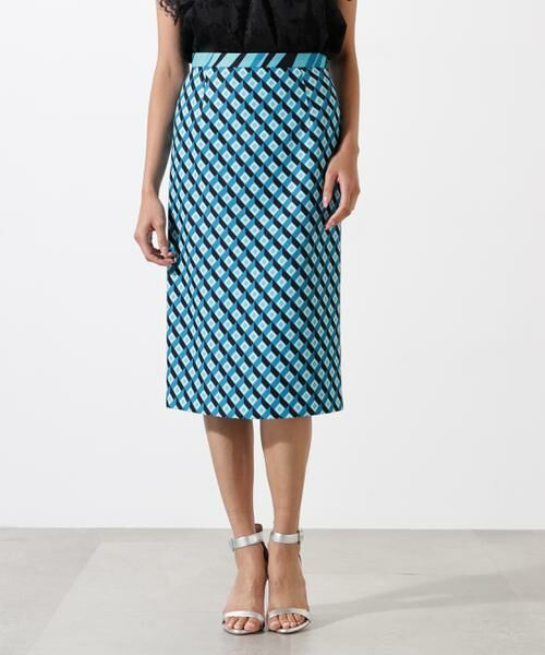 PINKY & DIANNE / ピンキーアンドダイアン スカート | ジオメトリックプリントコンビタイトスカート | 詳細12