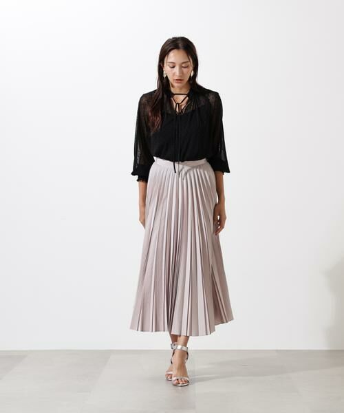 PINKY & DIANNE / ピンキーアンドダイアン スカート | ドライタフタビンテージプリーツスカート | 詳細6