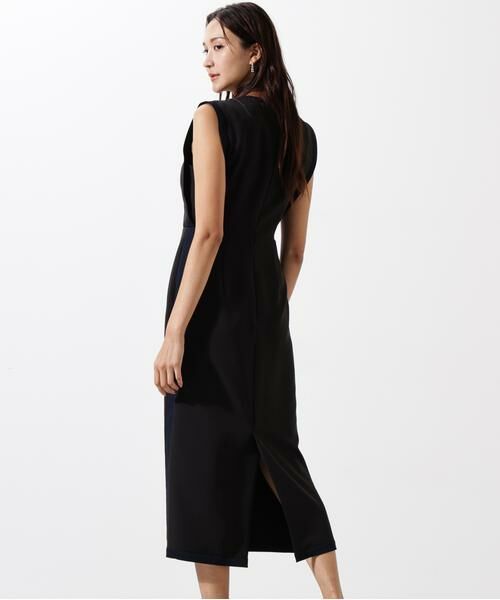 PINKY & DIANNE / ピンキーアンドダイアン ミニ丈・ひざ丈ワンピース | バイカラーＶネックジャンスカ | 詳細3