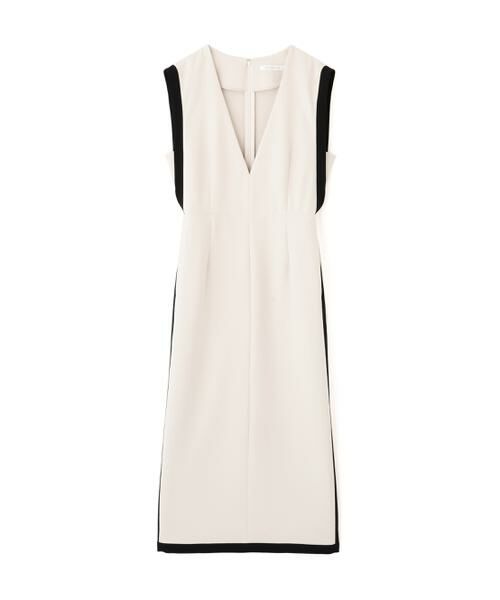 PINKY & DIANNE / ピンキーアンドダイアン ミニ丈・ひざ丈ワンピース | バイカラーＶネックジャンスカ | 詳細8