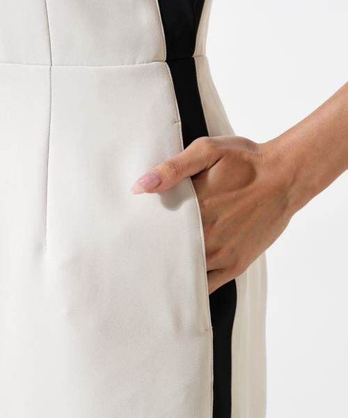 PINKY & DIANNE / ピンキーアンドダイアン ミニ丈・ひざ丈ワンピース | バイカラーＶネックジャンスカ | 詳細20