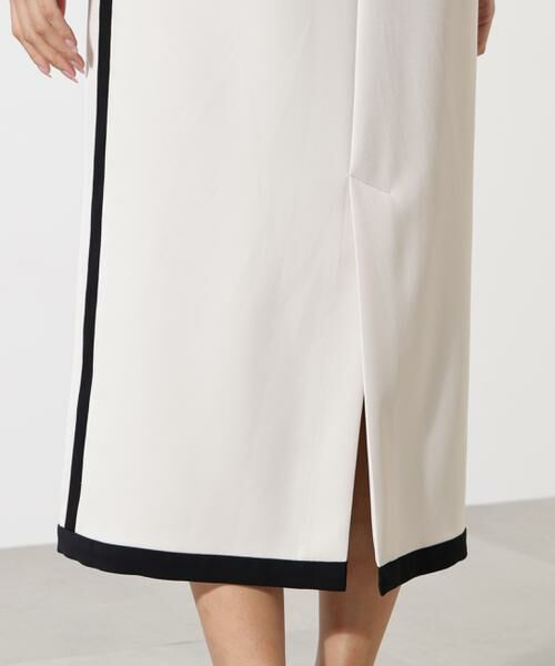 PINKY & DIANNE / ピンキーアンドダイアン ミニ丈・ひざ丈ワンピース | バイカラーＶネックジャンスカ | 詳細24