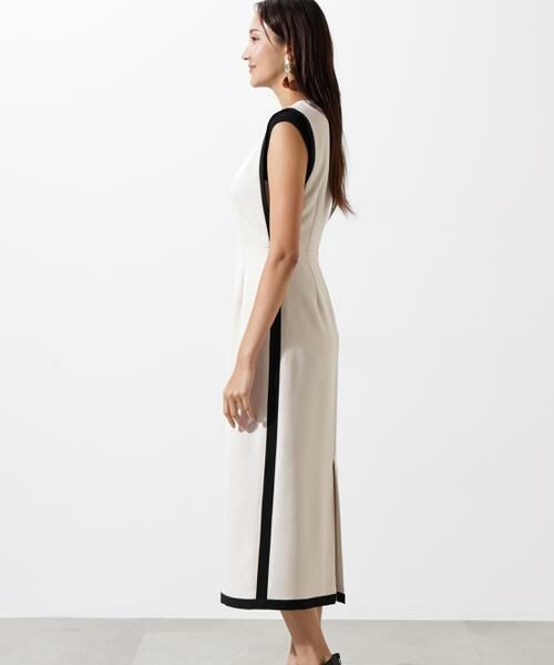 PINKY & DIANNE / ピンキーアンドダイアン ミニ丈・ひざ丈ワンピース | バイカラーＶネックジャンスカ | 詳細16