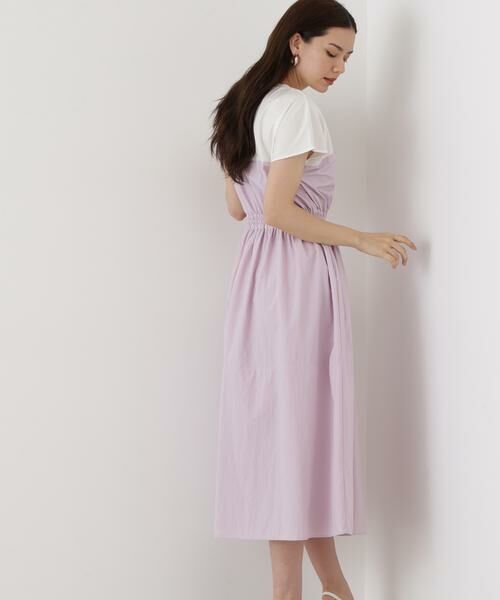 PINKY & DIANNE / ピンキーアンドダイアン ミニ丈・ひざ丈ワンピース | タフタドッキングワンピース | 詳細15