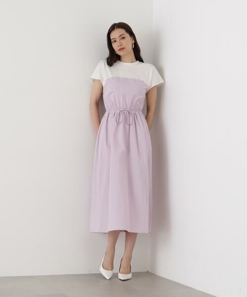 PINKY & DIANNE / ピンキーアンドダイアン ミニ丈・ひざ丈ワンピース | タフタドッキングワンピース | 詳細16