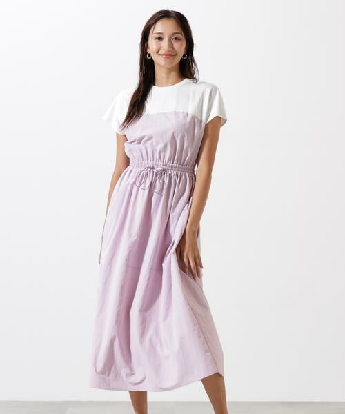 PINKY & DIANNE / ピンキーアンドダイアン ミニ丈・ひざ丈ワンピース | タフタドッキングワンピース | 詳細17