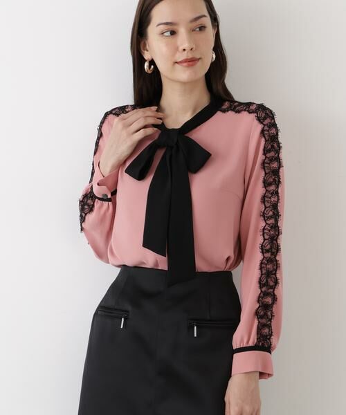 PINKY & DIANNE / ピンキーアンドダイアン シャツ・ブラウス | ◆レースコンビバイカラーリボンブラウス | 詳細10