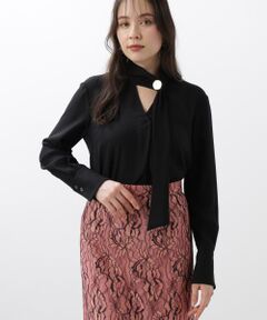 PINKY & DIANNE / ピンキーアンドダイアン シャツ・ブラウス | ◆メタル釦ボウタイブラウス