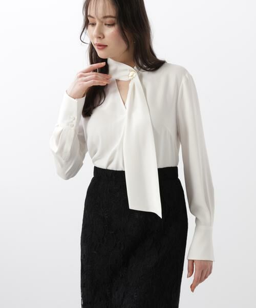 PINKY & DIANNE / ピンキーアンドダイアン シャツ・ブラウス | ◆メタル釦ボウタイブラウス | 詳細4