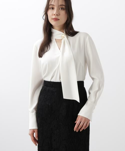 PINKY & DIANNE / ピンキーアンドダイアン シャツ・ブラウス | ◆メタル釦ボウタイブラウス | 詳細5