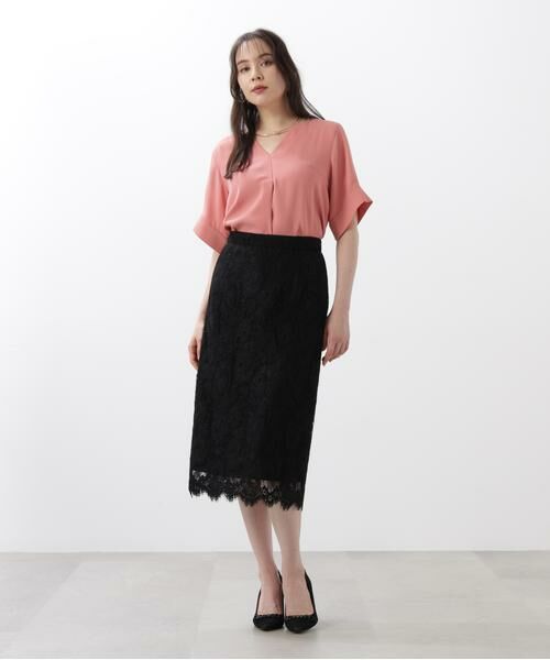 PINKY & DIANNE / ピンキーアンドダイアン シャツ・ブラウス | ◆ハーフスリーブＶネックブラウス | 詳細4